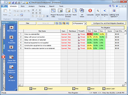 Risk register for Primavera Schedule